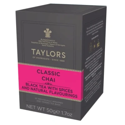 Image of Taylors of Harrogate Classic Chai Tea, 20 Teabags (Pack 6, Total 120 Teabags)