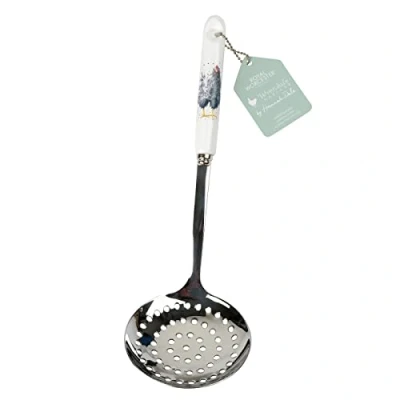 Image of Portmeirion Home &amp; Gifts WN4040 XT Wrendale Draining Spoon (Hen), Porcelain, 2 x 10.5 33.5 cm