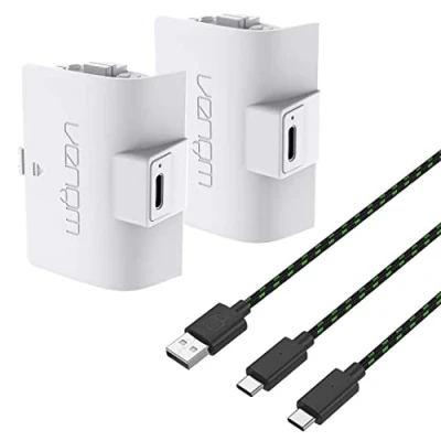 Image of Venom High Capacity 1100mAh Rechargeable Battery Twin Pack White (Xbox Series X &amp; S/Xbox One)