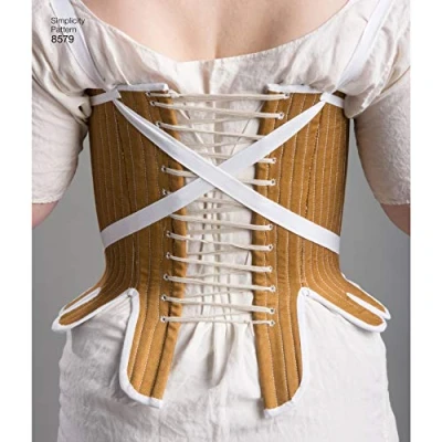 Image of Simplicity 8579Simplicity Pattern 8579 Women’s&#039; 18th Century Costume, Paper, White, R5 (14 16 18 20 22)