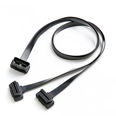 Image of bbfly B4 OBD II OBD2 16 Pin Splitter Extension 1 x Male and 2 Female Cable Adapter (1FT/30CM)