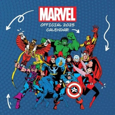 Image of 2025 Calendar Marvel Comics Month to View Square Official Product: Original Danilo Kalender [Mehrsprachig] [Kalender]