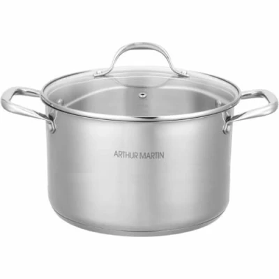 Image of AM1022 Arthur Martin Cooking Pot with Lid Stainless Steel 36 cm Suitable for All Heat Sources Including Induction