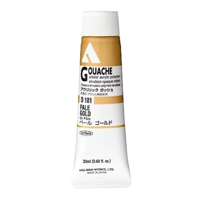 Image of Holbein Acryla Gouache Pale Gold (C) 20ml