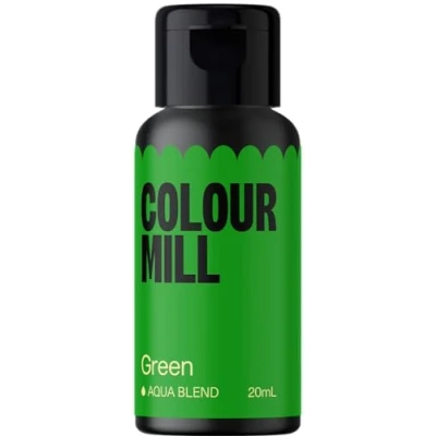 Image of Colour Mill Aqua Blend Food Colouring Liquid Green Edible Paint for Royal Icing, Macarons, Meringue, Fondant, Jellies, Beverages and More 20 ml