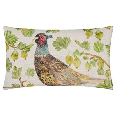 Image of Evans Lichfield Grove Pheasant Polyester Filled Cushion, Natural, 30 x 50cm