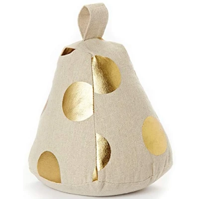 Image of HEITMANN DECO Doorstop, Fabric, Natural, Gold, Normal.