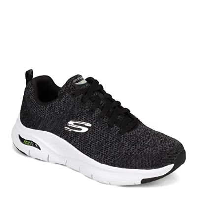 Image of Skechers Mens Arch Fit Pa Trainers Runners Lace Up Black 7 (41)