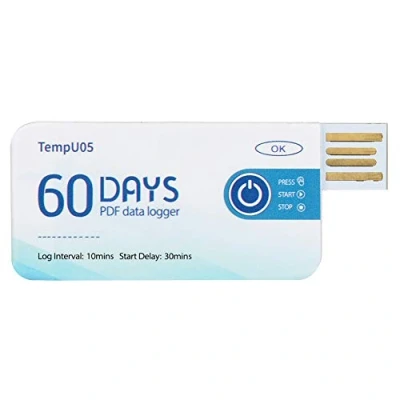 Image of TempU05 Disposable USB temperature data logger High accuracy Temp recorder for monitoring food, drugs, chemical products and storage processes
