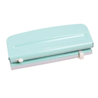 Image of Craftelier Turquoise Blue Adjustable 6 Hole Punch Compatible with Different Types of Planners, Diaries or Notebooks for Scrapbooking and Other Crafts