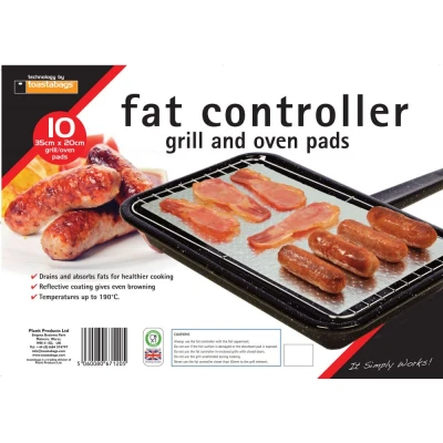 Image of Grill and Oven Fat Control Pads 10 Pack TOASTABAGS Healthy Cooking Controller