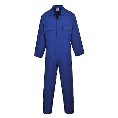 Image of Portwest S999 Men&#039;s Work Overalls Protective Polycotton Coveralls Durable Workwear Boiler Suit for Mechanics Warehouse Garages DIY Royal Blue, 4X Large