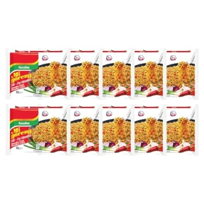 Image of Indomie Mi Goreng Stir Fry Noodles Original Flavor, 80g (Pack of 10) Authentic Indonesian Instant Versatile Meal Option Ready in 3 Minutes