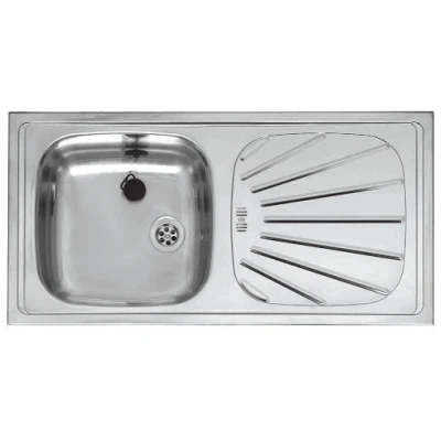 Image of Reginox Alpha10 Inset Single Bowl Stainless Steel Sink Square Waste Included RGNXSNK075
