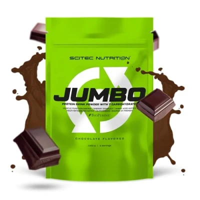 Image of Scitec Nutrition Jumbo High Calorie Weight Gainer with Multi Component Protein Amino Acid Matrix Metabolic Superfood Blend, 1,32 kg, Chocolate