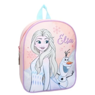 Image of mybagstory Backpack Frozen Pink Child School Kindergarten Daycare Nursery Girl Bag Size 29 cm Adjustable Straps Gift Idea, Pink,