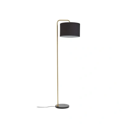 Image of Lindby Hillary floor lamp, black/gold, marble, 153cm