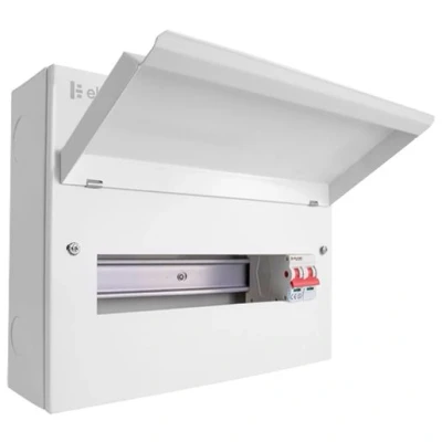 Image of Click Elucian 14 Way Metal Consumer Unit with 100A Mains Switch (12 Useable Ways)