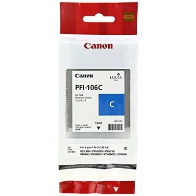 Image of Canon PFI106C 130ml Ink Cartridge Cyan