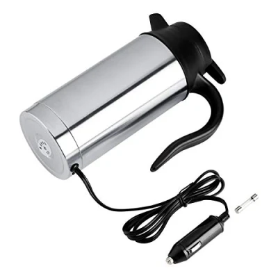 Image of 12V Travel Car kettle//Gorgeri 750ml Kettle Heating Cup,Stainless Steel Electric Cup Coffee Mug Water Bottle