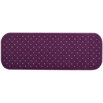 Image of MSV Premium Shower Mat Bath Antibacterial Non Slip with Suction Cups Purple/Purple Smells of Roses Approx. 36 x 97 cm Washable at 60 C