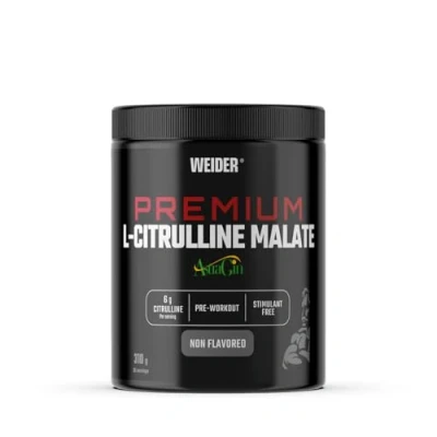 Image of Weider Premium L Citrulline Malate (310g) Unflavoured, Pre Workout 99% (6g /Serving) + AstraGin for Better Absorption, Increases Performance &amp; Energy, Stimulant Free, 36 Servings