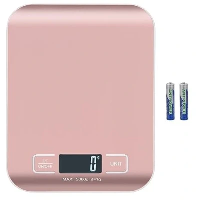Image of Selegere Digital Kitchen Scales,Professional Food Weighing Scales with LCD Display,Precision up to 1 g (Rose Gold)