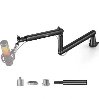 Image of Microphone Arm,Aokeo AK 55 Desk Low Profile Mic Boom Arm Stand,Suitable For Blue Yeti,Snowball iCE,HyperX QuadCast,SoloCast,Elgato Wave,Etc