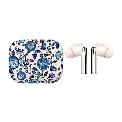 Image of VQ Skylark Wireless Bluetooth Earbuds Cath Kidston Strawberry Garden Blue, Cream,Patterned,Blue