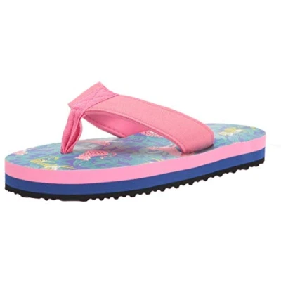 Image of Hatley Girl&#039;s Flip Flop, Jungle Cats, Medium UK