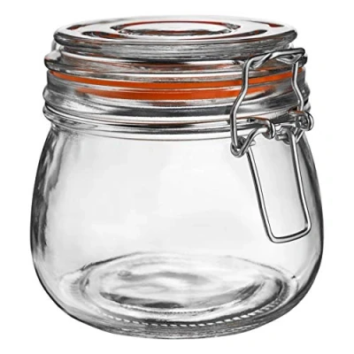 Image of Orange Seal 500ml Classic Glass Storage Jar By Argon Tableware