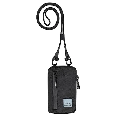 Image of Jack Wolfskin Unisex Adult Frankfurt Phone Pouch Smartphone Pocket, Ultra Black, Standard Size