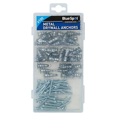 Image of Plasterboard Dry Wall Speed Rawl Plugs + Metal Screws Fixings Fasteners 100pc