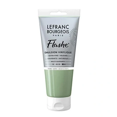 Image of Lefranc Bourgeois Acrylic Vinyl Emulsion, Green Earth Iridescent, 80 ml (1er Pack)