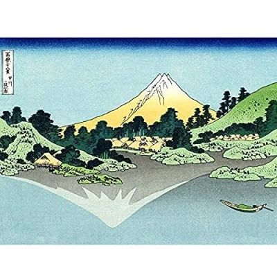 Image of Artery8 Hokusai 36 Views Fuji Lake Kawaguchi Woodblock Japan Art Print Canvas Premium Wall Decor Poster Mural