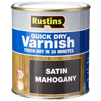 Image of Rustins Quick Dry Varnish Mahogany 500ml