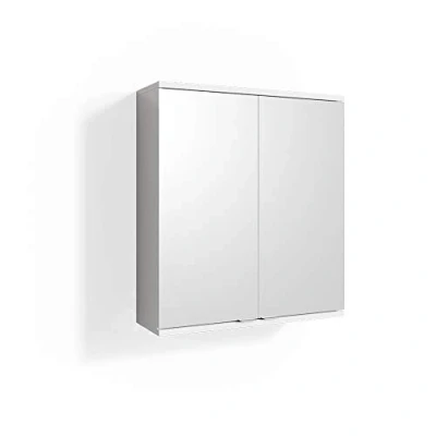 Image of Vicco Bathroom mirror cabinet Roy, White, 60 x 68 cm