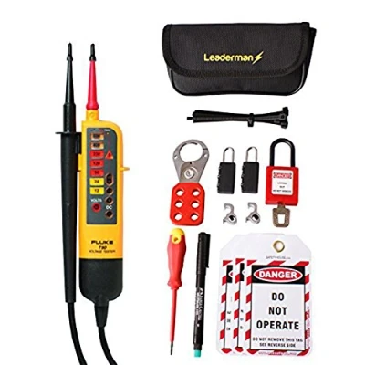 Image of Fluke T90 Voltage and Continuity Tester Plus MCB Lock Out/Off Kit Los K1
