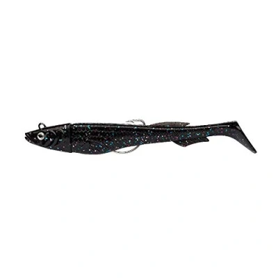 Image of Berkley PowerBait Power Sardine, Fishing Hook, Soft Lures, Sea Fishing, Saltwater Bait Minnow Paddle Tail Lure for Bass, Seabass, Pollack, Cod, Eel, Ling and Wrasse, Black Night Sky, 10g 9cm