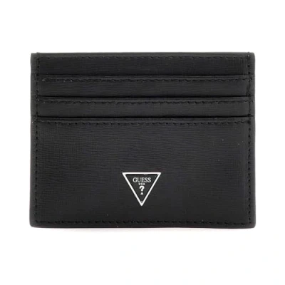 Image of Guess Certosa CARD CASE Unisex Wallet, Size: One Size, Black