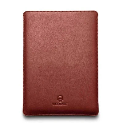 Image of Woolnut Leather Sleeve Cover Case for MacBook Pro 12 inch Cognac Brown