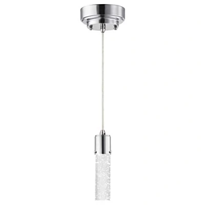 Image of 63079 Cava One Light LED Indoor Pendant, Chrome Finish with Bubble Glass