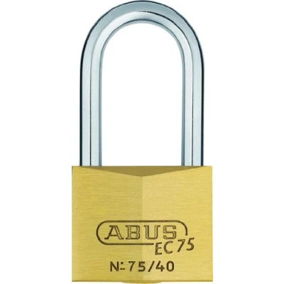 Image of ABUS 27184 40mm Long Shackle Brass Padlock with Reversible Key