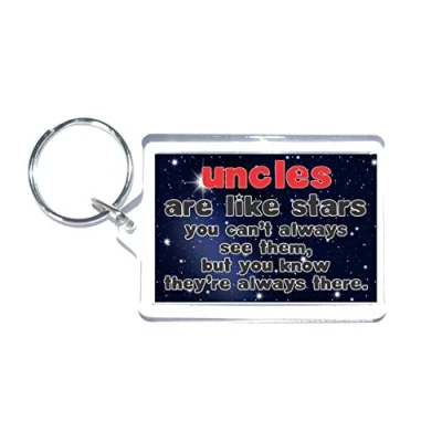 Image of Nice Uncle Gift Uncles Are Like Stars Novelty Keyring Present For