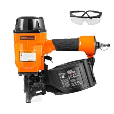 Image of VEVOR Pneumatic Roller Nailer, 45 70mm, Coil Nailer 15, MCN70, 70 120 PSI, Nail Head Φ5.5 Φ7 mm, Gun for Pallets, Crates, Frames, Cladding, Fences