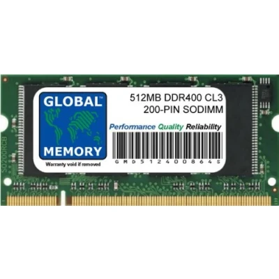 Image of 512MB DDR 400MHz PC3200 200 PIN SODIMM MEMORY RAM COMPATIBLE WITH LAPTOPS/NOTEBOOKS