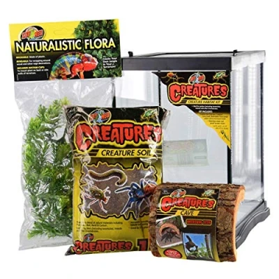Image of Zoo Med Creatures Creature Habitat Kit, 8.5 by 11&quot;, for Pet Spiders Insects &amp; Other Invertebrates