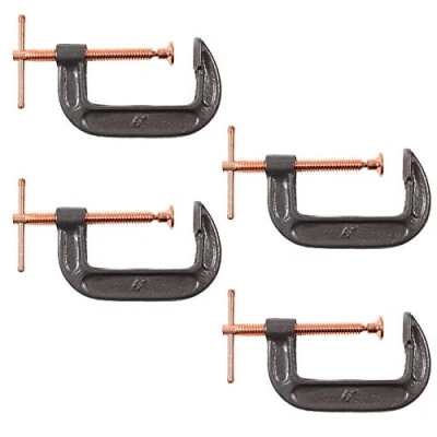 Image of 4X Heavy Duty 4&quot; G Clamp Copper Threaded 100mm