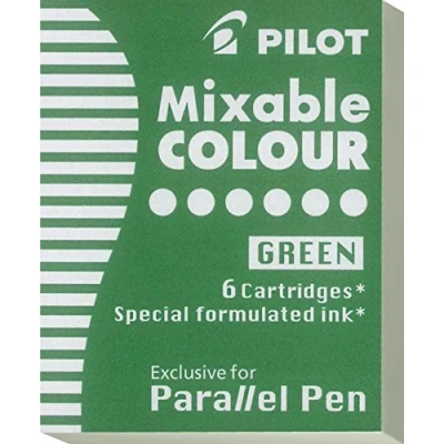 Image of Pilot Refills for Pens Pen Refill Set of 6 Cartridges Parallel 6pièce (S) (Green)