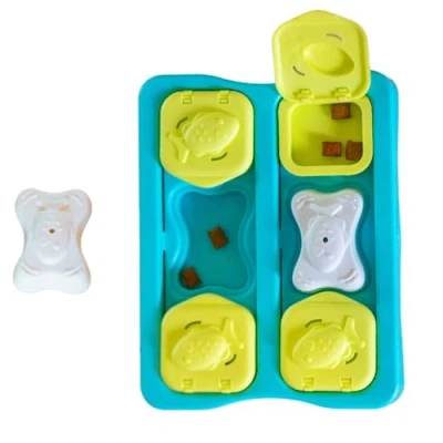 Image of Catstages Kitty Cube Puzzle Interactive Cat Treat Toy, Blue